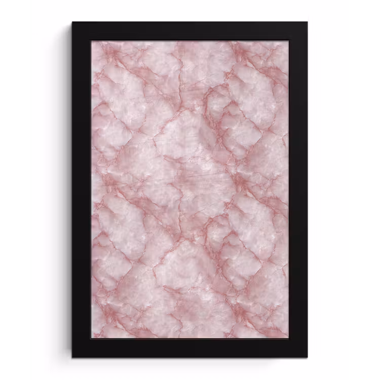 Roze - Kwartsmarmer - Aders fotolijst zwart zonder passe partout klein 224 -3d