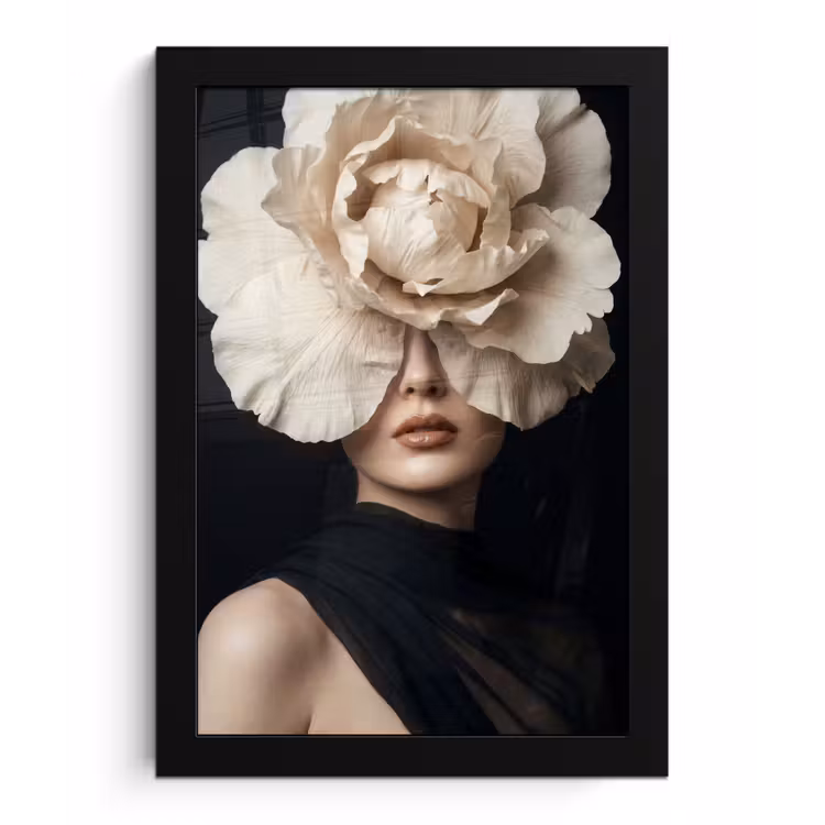 Roos - Tijdloos - Zwart fotolijst zwart zonder passe partout klein -3d