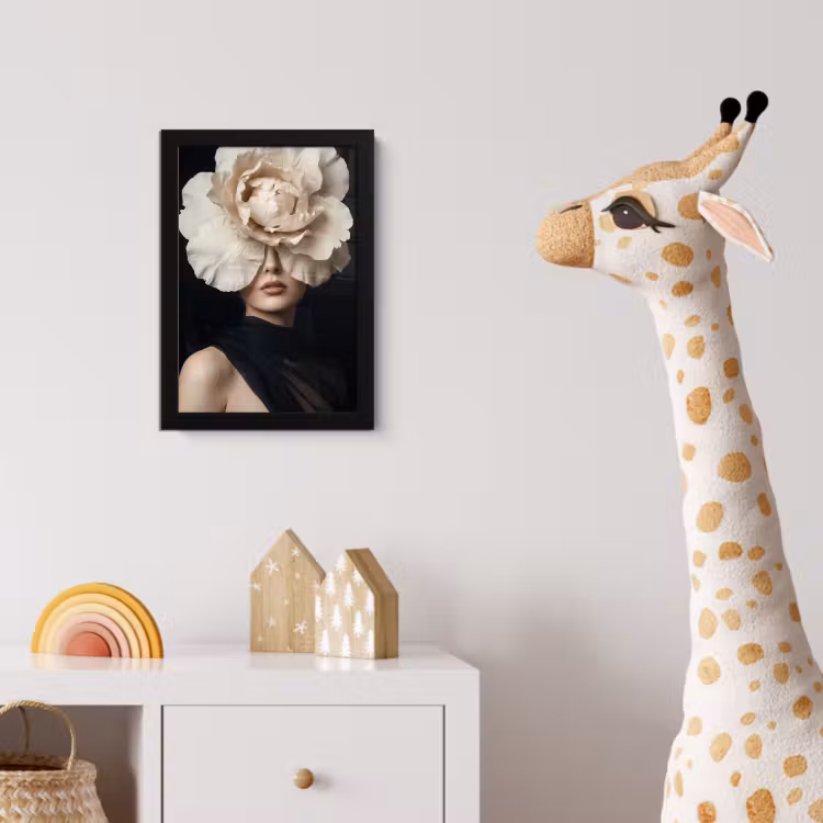 Roos - Tijdloos - Zwart fotolijst zwart zonder passe partout klein -usfeer4_kinderkamer