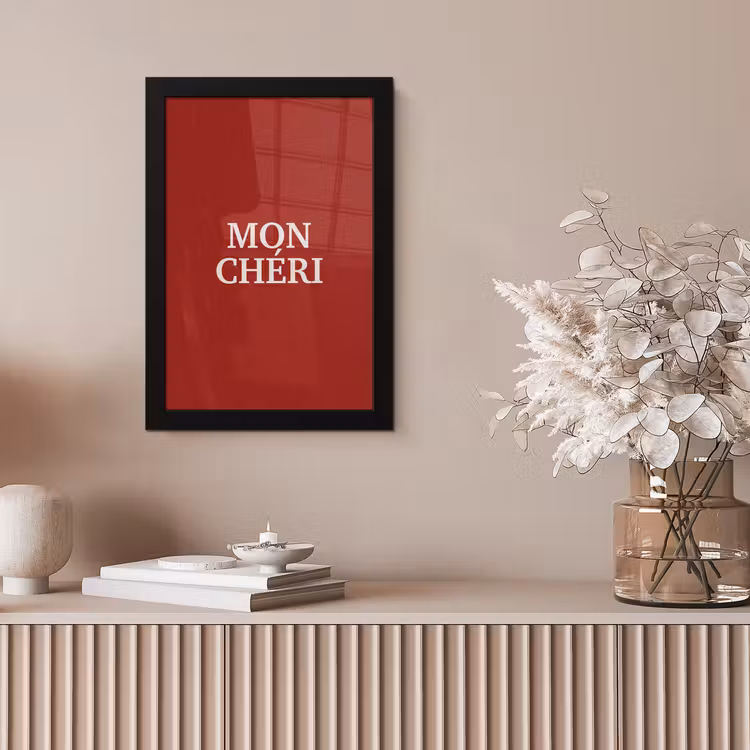 Rood - Frans - Quotes fotolijst zwart zonder passe partout klein -sfeer5