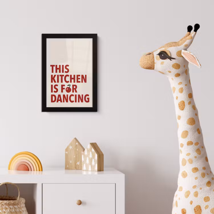 Rood - Quote - Kersen fotolijst zwart zonder passe partout klein -usfeer4_kinderkamer