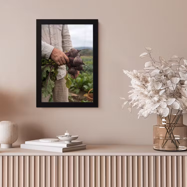 Bieten - Vers - Moestuin fotolijst zwart zonder passe partout klein -sfeer5