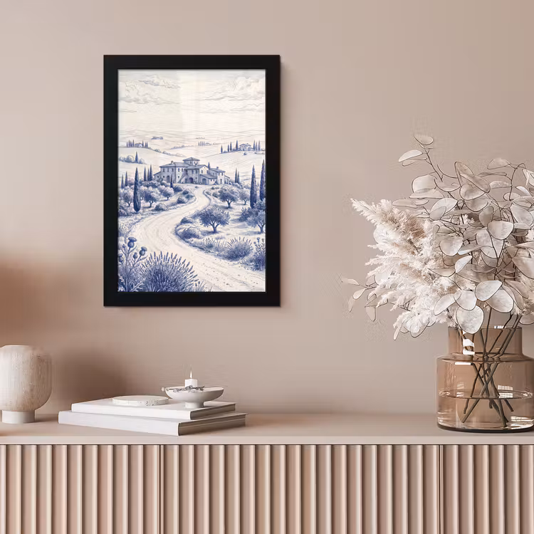 Rustiek - Landgoed - Blauw fotolijst zwart zonder passe partout klein -sfeer5