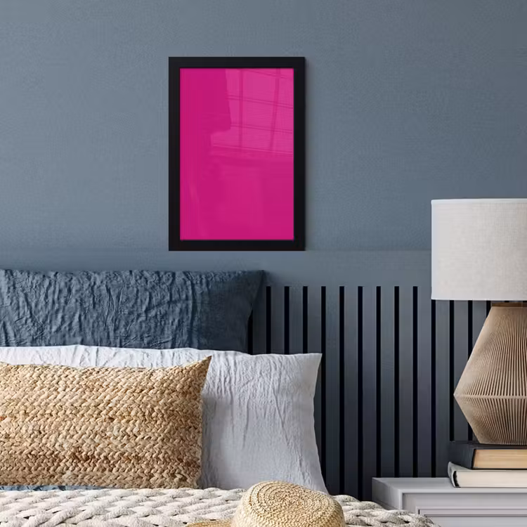 Velvet - Magenta - Roze fotolijst zwart zonder passe partout klein 224 -sfeer3