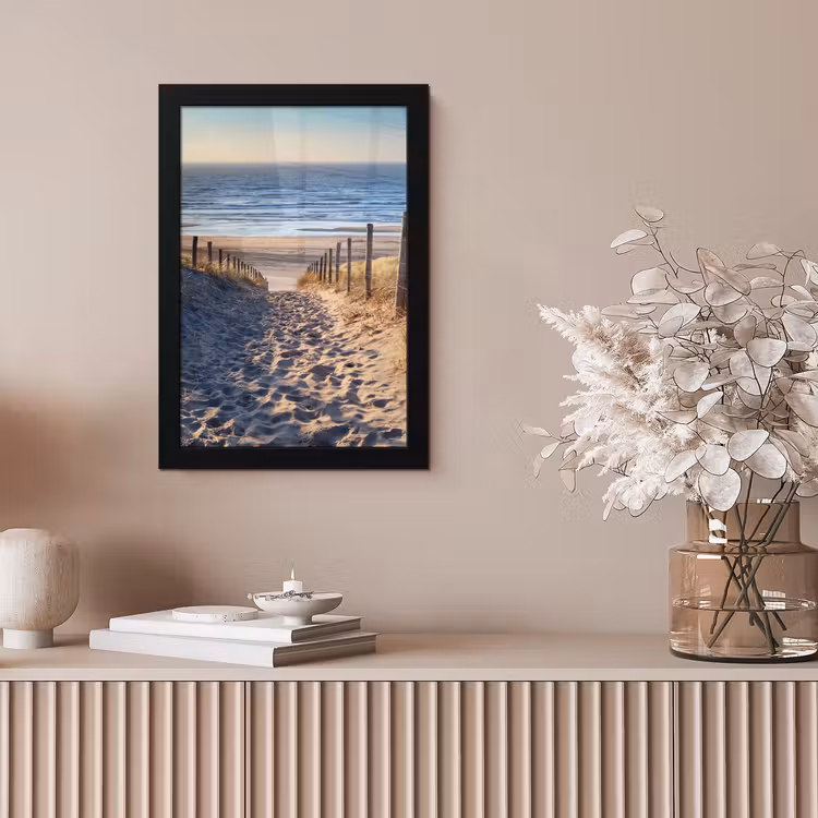 Zand - Strand - Duin - Zee - Zomer fotolijst zwart zonder passe partout klein -sfeer5