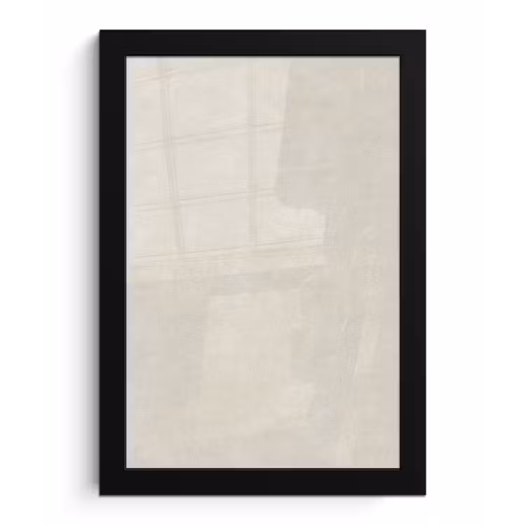 Zandkleurig - Modern - Egaal fotolijst zwart zonder passe partout klein 224 -3d
