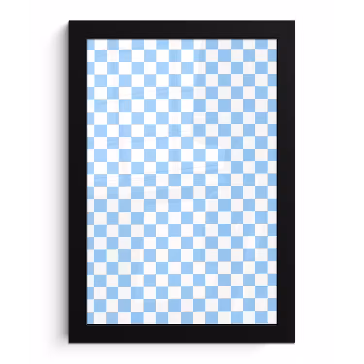 Schaakbord - Klassiek - Blauw fotolijst zwart zonder passe partout klein 224 -3d