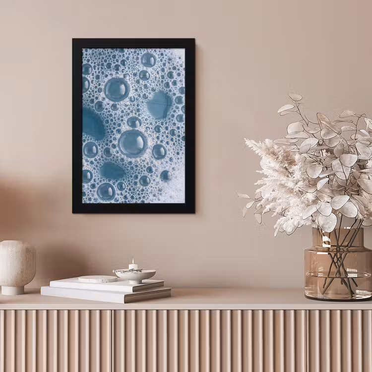 Schuim - Water - Textuur fotolijst zwart zonder passe partout klein -sfeer5