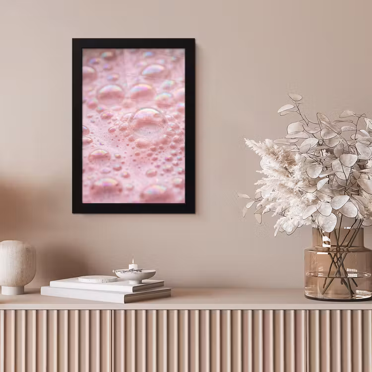 Schuim - Structuur - Roze fotolijst zwart zonder passe partout klein -sfeer5