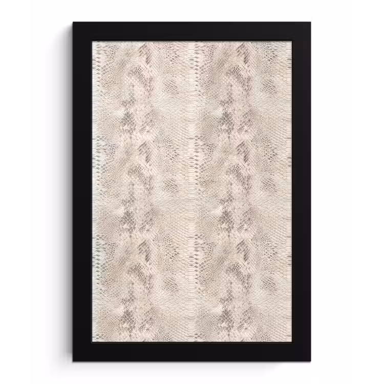 Slang - Patroon - Beige fotolijst zwart zonder passe partout klein 224 -3d