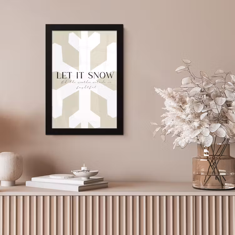Sneeuw - Japandi - Winter - Decoratie fotolijst zwart zonder passe partout klein -sfeer5
