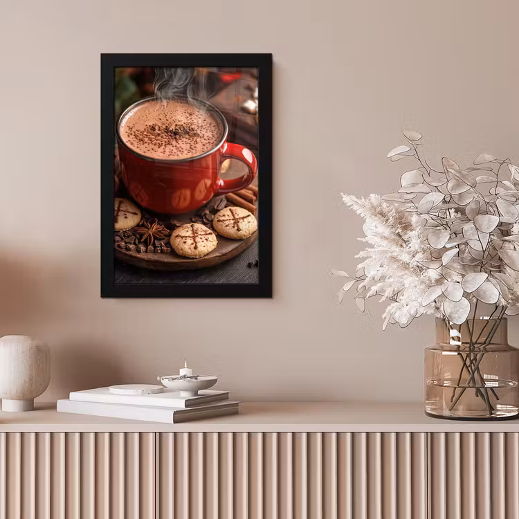 Chocolademelk - Mok - Winter - Kerst - Gezelligheid fotolijst zwart zonder passe partout klein -sfeer5