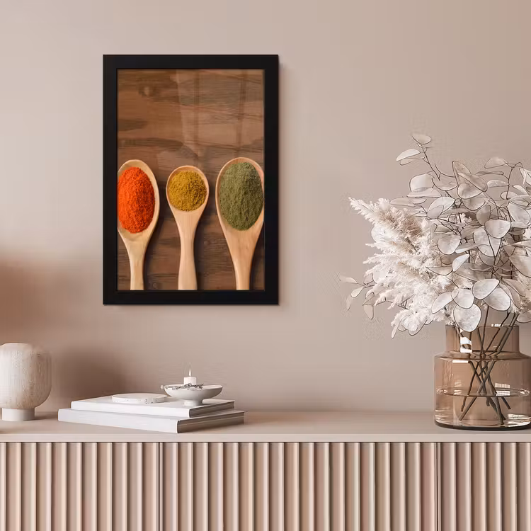 Pollepel - Kruiden - Eten - Specerijen - Tafel fotolijst zwart zonder passe partout klein -sfeer5