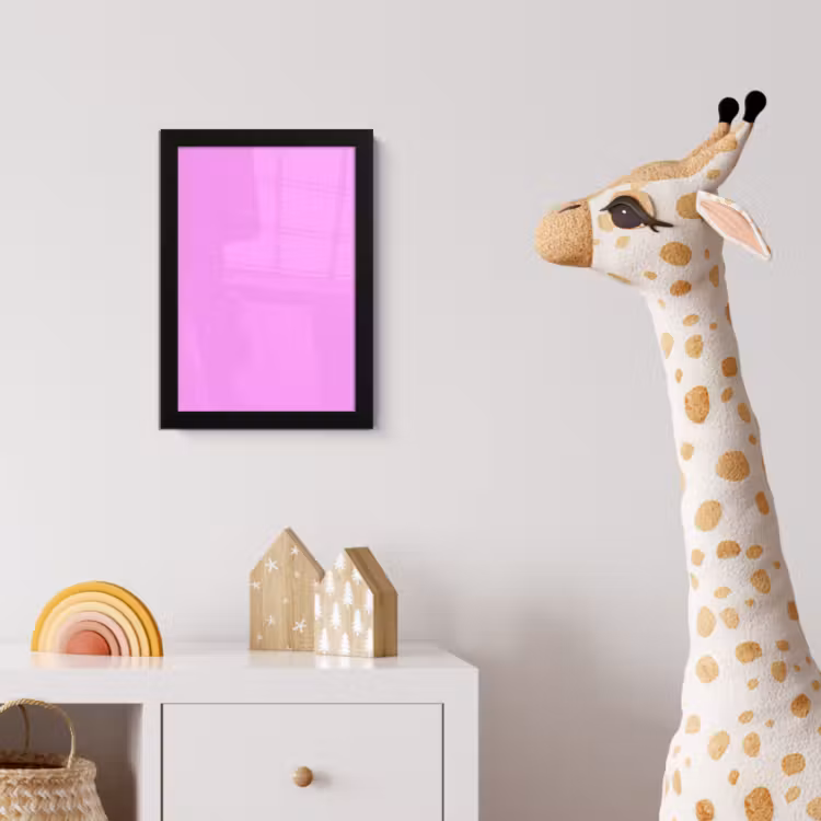 Soft - Lavender - Roze fotolijst zwart zonder passe partout klein 224 -usfeer4_kinderkamer