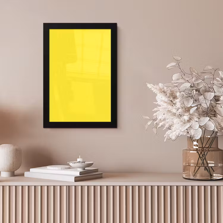 Soft - Custard - Geel fotolijst zwart zonder passe partout klein 224 -sfeer5