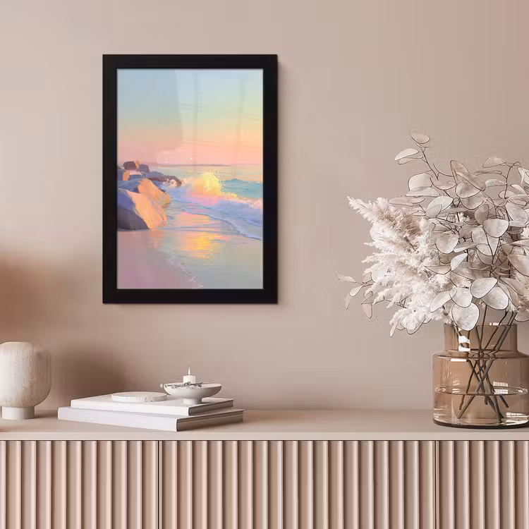 Zomerlicht - Strand - Fonkelende accenten fotolijst zwart zonder passe partout klein -sfeer5