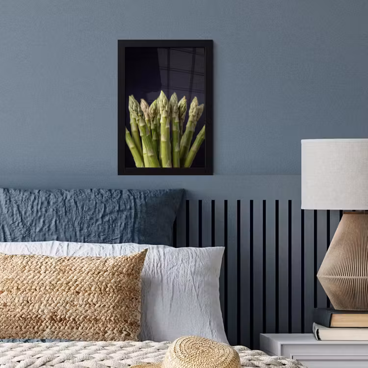 Asperges - Groen - Zwart fotolijst zwart zonder passe partout klein -sfeer3