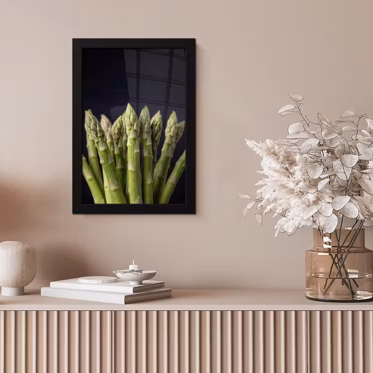 Asperges - Groen - Zwart fotolijst zwart zonder passe partout klein -sfeer5