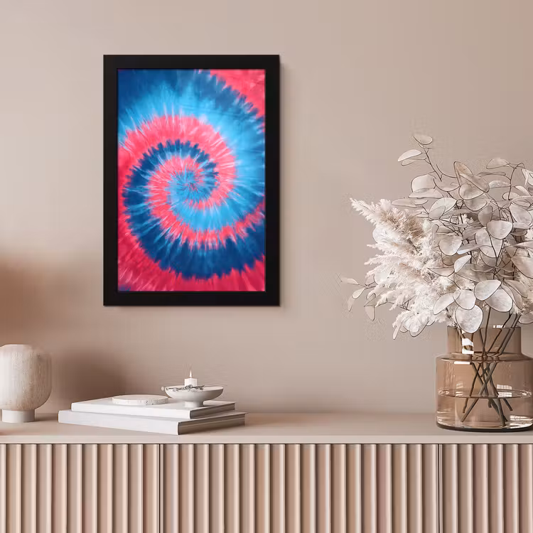 Spiraal - Roze - Draaiend fotolijst zwart zonder passe partout klein -sfeer5