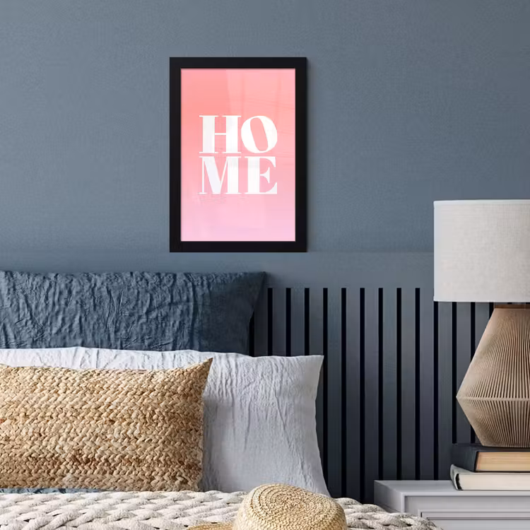 Home - Letters - Groot - Roze fotolijst zwart zonder passe partout klein -sfeer3