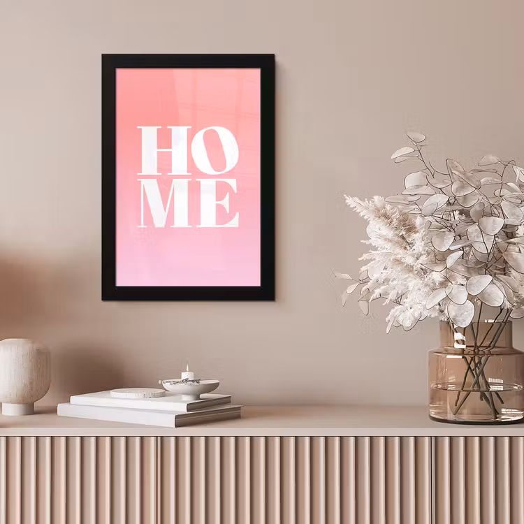 Home - Letters - Groot - Roze fotolijst zwart zonder passe partout klein -sfeer5