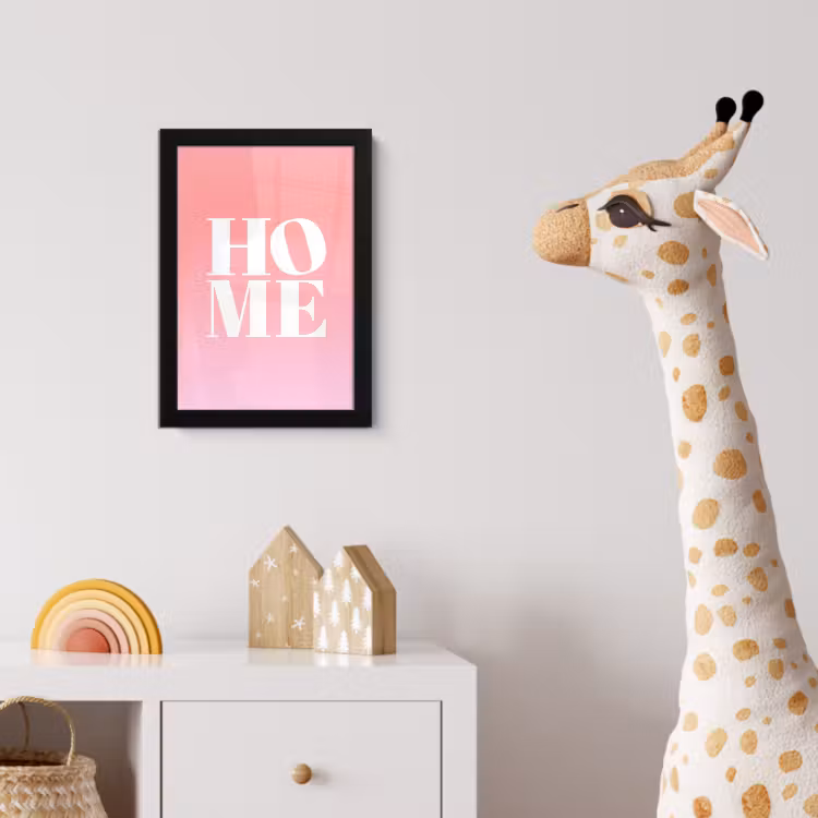 Home - Letters - Groot - Roze fotolijst zwart zonder passe partout klein -usfeer4_kinderkamer