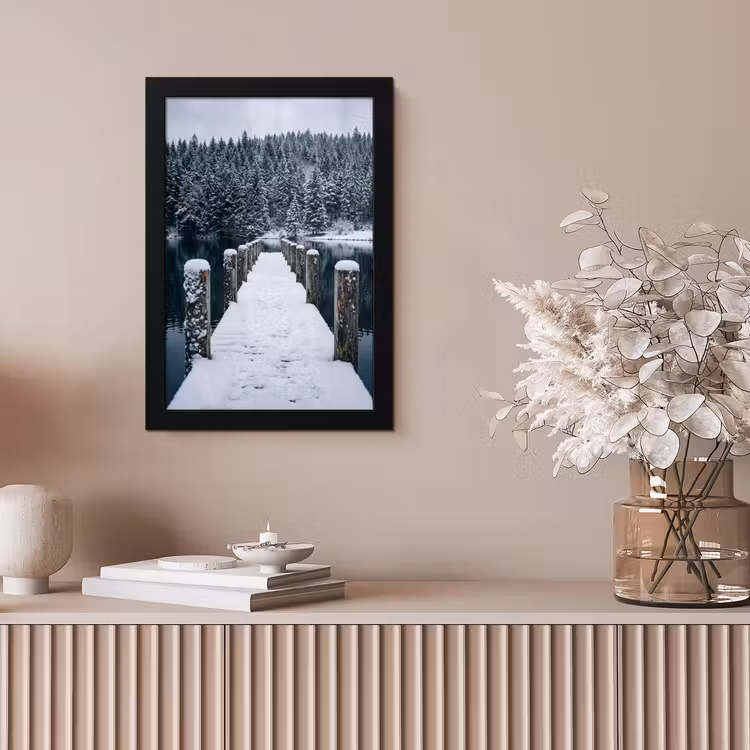 Steiger - Meer - Sneeuw - Bergen - Rustgevend fotolijst zwart zonder passe partout klein -sfeer5