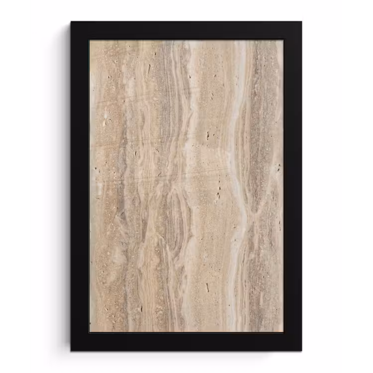 Steen - Patroon - Textuur - Natuurlijk - Beige fotolijst zwart zonder passe partout klein -3d