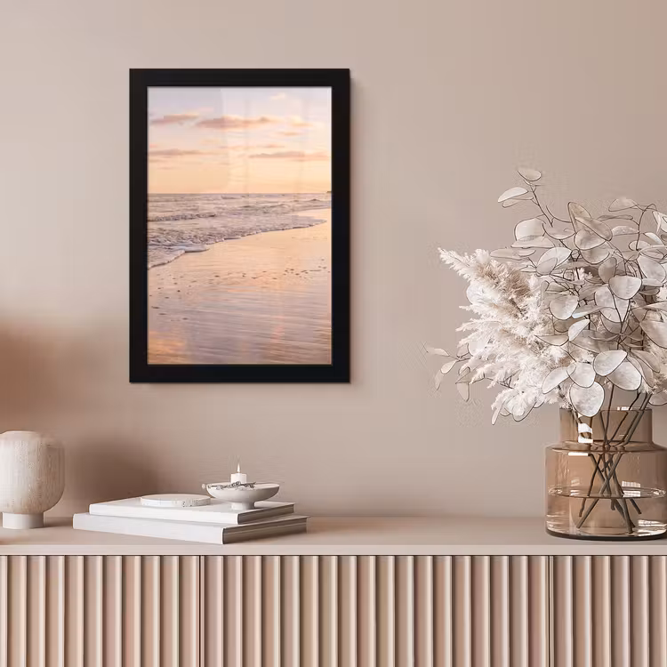 Strand - Branding - Wolken fotolijst zwart zonder passe partout klein -sfeer5