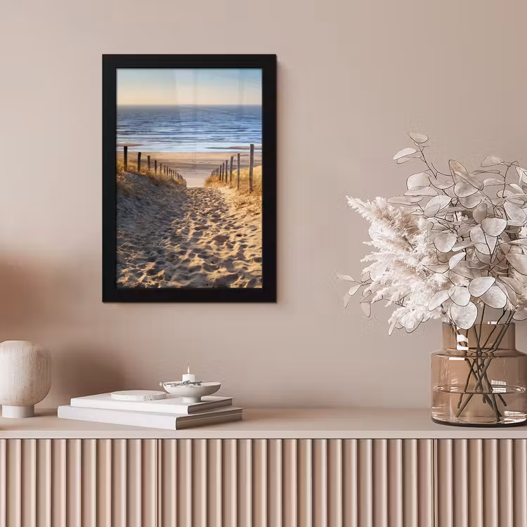 Strand - Zee - Nederland - Duinen - Zon fotolijst zwart zonder passe partout klein -sfeer5