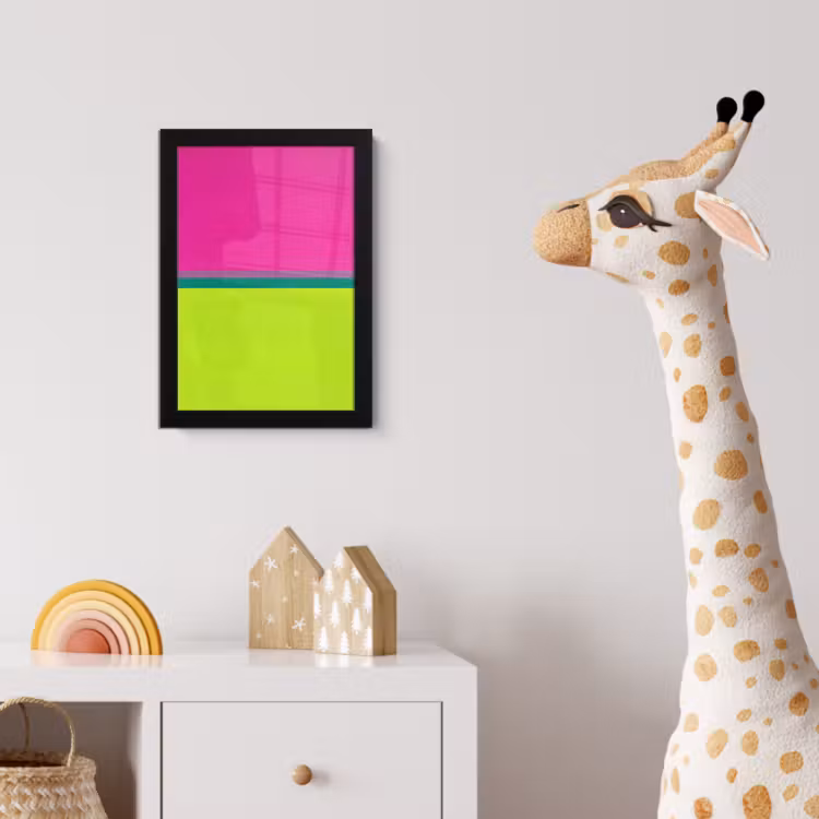 Strepen - Modern - Kleurrijk fotolijst zwart zonder passe partout klein -usfeer4_kinderkamer