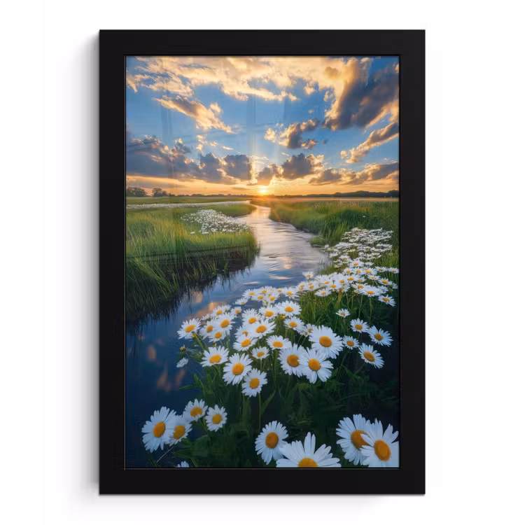 Beekje - Landschap - Margriet fotolijst zwart zonder passe partout klein -3d