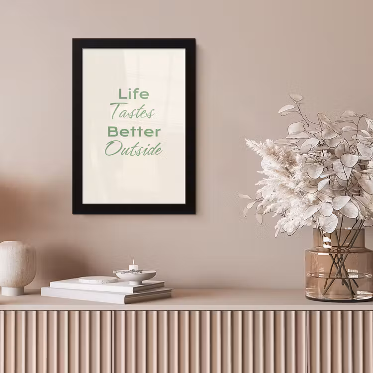 Tekst - Sierlijk - Letters - Groen fotolijst zwart zonder passe partout klein -sfeer5