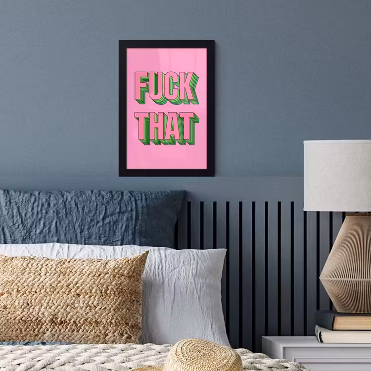 Tekst - Bold - Roze fotolijst zwart zonder passe partout klein -sfeer3