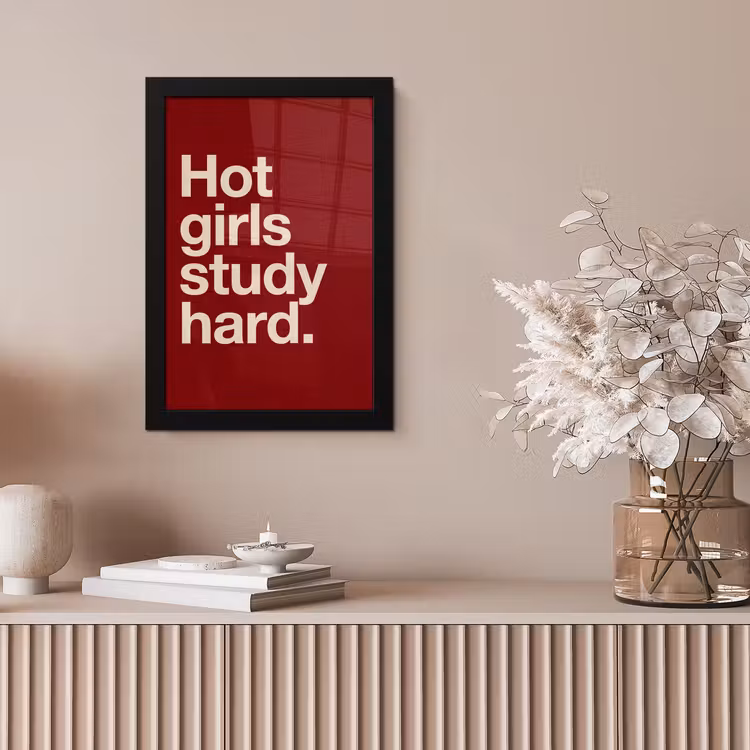 Tekst - Studie - Motivatie - Modern - Rood fotolijst zwart zonder passe partout klein -sfeer5
