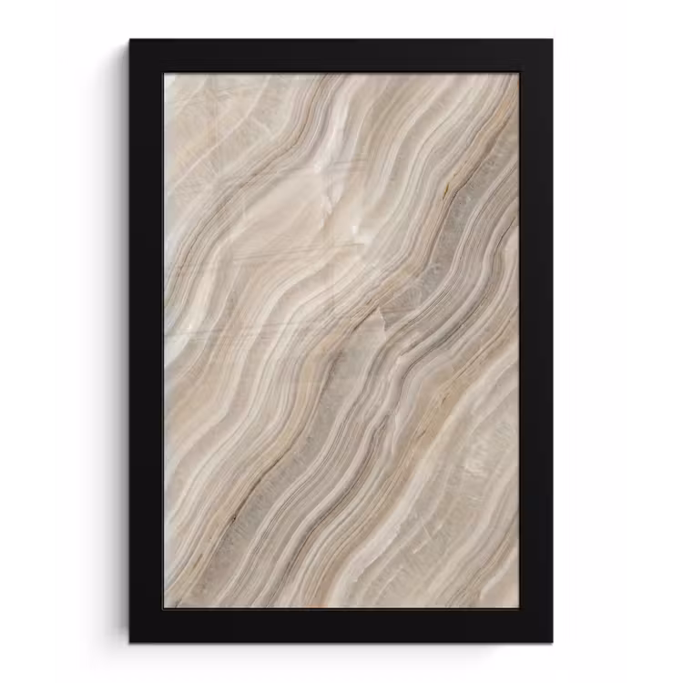 Textuur - Golvend - Abstract - Modern - Beige fotolijst zwart zonder passe partout klein -3d