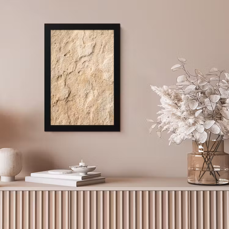 Textuur - Steen - Natuur - Beige fotolijst zwart zonder passe partout klein -sfeer5