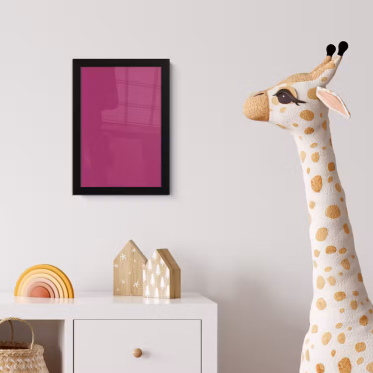 Deep - Magenta - Paars fotolijst zwart zonder passe partout klein 224 -usfeer4_kinderkamer