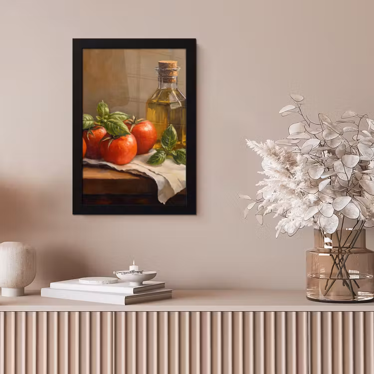 Tomaten - Olijfolie - Stilleven fotolijst zwart zonder passe partout klein -sfeer5