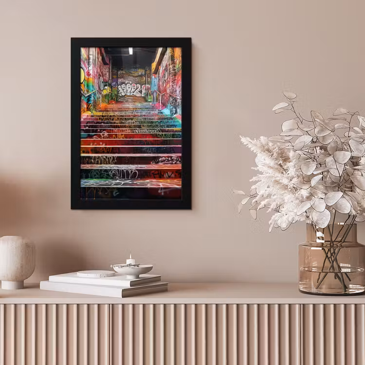 Trap - Graffiti - Kleuren - Kunst fotolijst zwart zonder passe partout klein -sfeer5