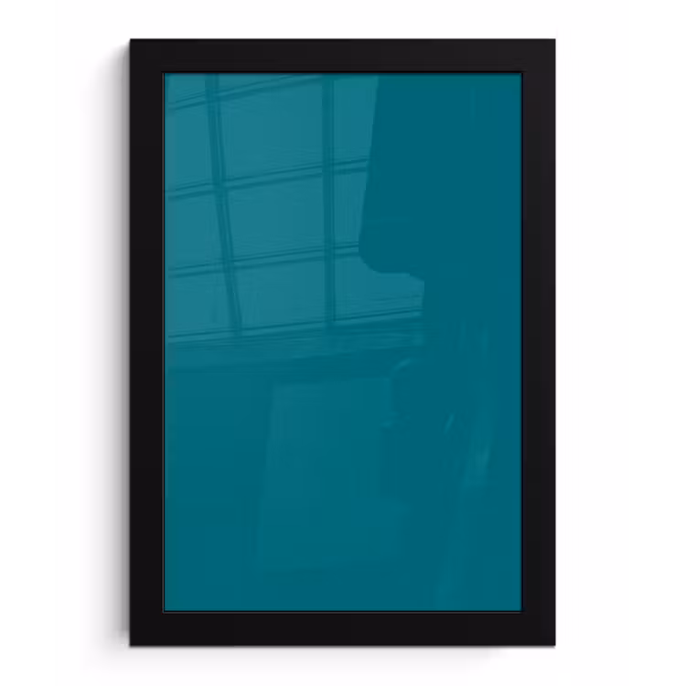 Tropical - Peacock - Blauw fotolijst zwart zonder passe partout klein 224 -3d