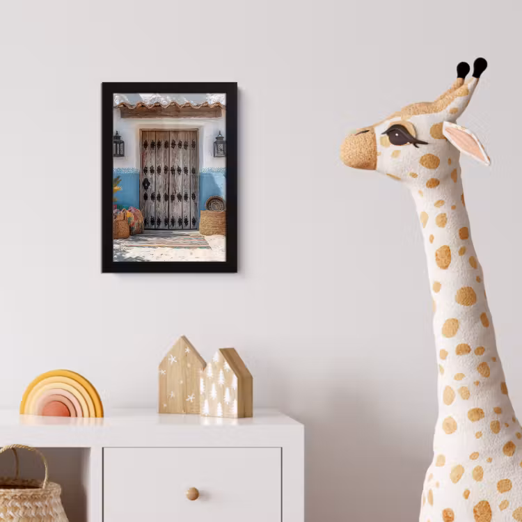 Deur - Manden - Planten fotolijst zwart zonder passe partout klein -usfeer4_kinderkamer
