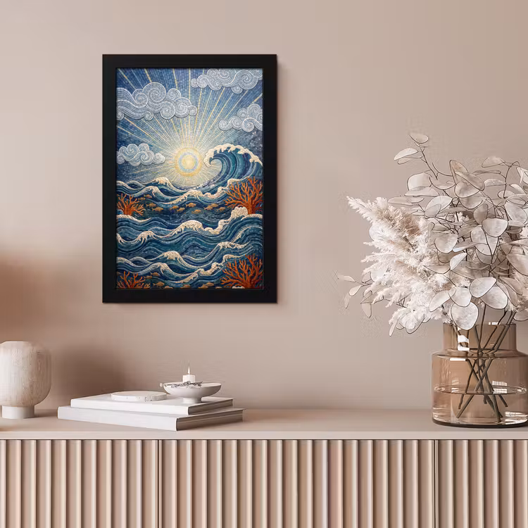 Onderwater - Koraal - Vis - Natuur - Kunst fotolijst zwart zonder passe partout klein -sfeer5