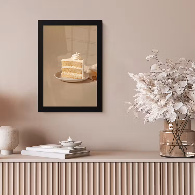 Vanilletaart - Cake - Romig fotolijst zwart zonder passe partout klein -sfeer5