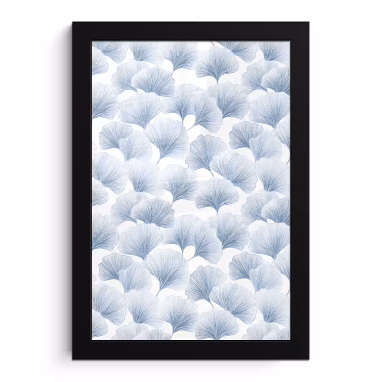 Waaier - Modern - Blauw fotolijst zwart zonder passe partout klein 224 -3d