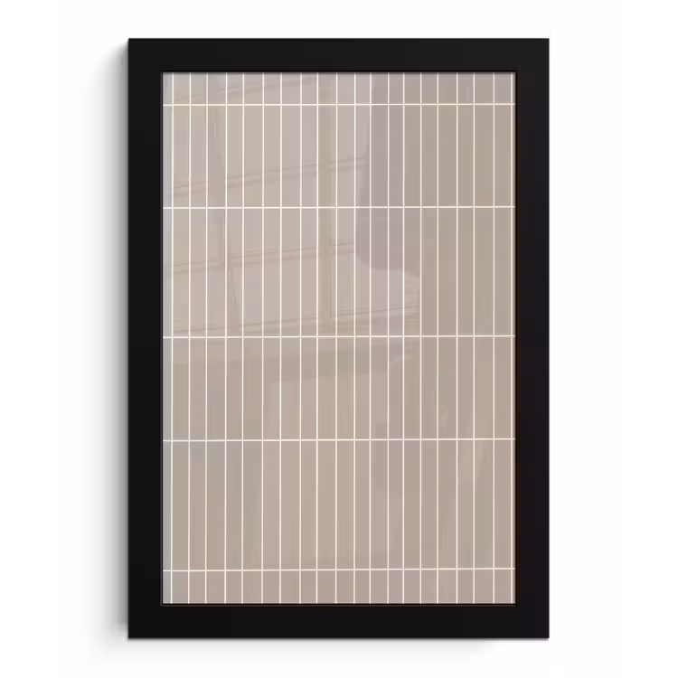 Verticaal - Wandtegel - Licht Beige fotolijst zwart zonder passe partout klein 224 -3d