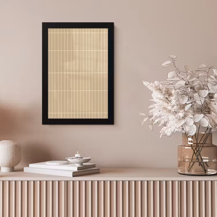 Verticaal - Wandtegel - Zand - Beige fotolijst zwart zonder passe partout klein 224 -sfeer5
