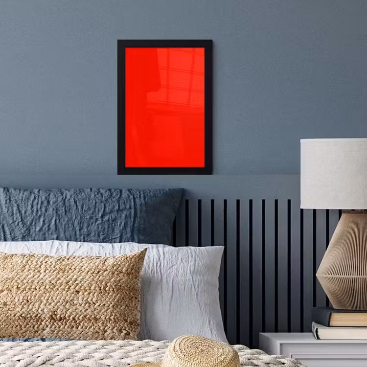 Vibrant - Vermilion - Rood fotolijst zwart zonder passe partout klein 224 -sfeer3