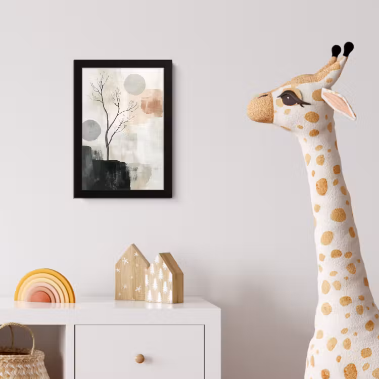 Wabi sabi - Beige - Plant fotolijst zwart zonder passe partout klein -usfeer4_kinderkamer
