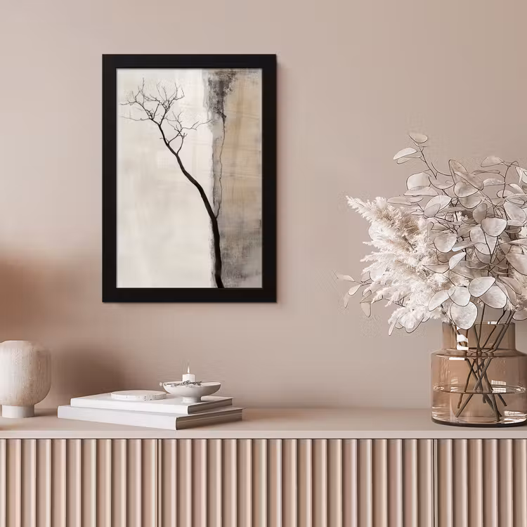 Wabi sabi - Plant - Beige fotolijst zwart zonder passe partout klein -sfeer5